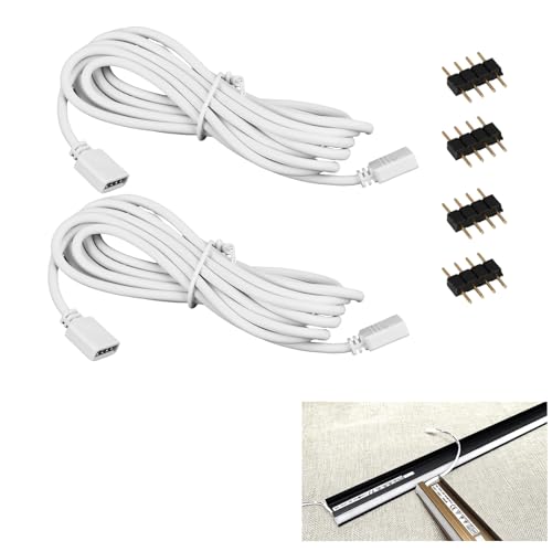 Lot de 2 Câbles d'Extension de 2m pour Bande LED RVB 4 Broches-Compatible avec Bande RVB 5050/3528-Installation Facile et sans Soudure Et Permet Une Connexion Rapide et fiable à Votre Bande LED