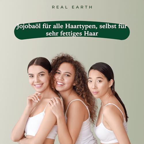 Jojobaöl Bio 100ml – 100% Reines & Kaltgepresstes Gesichtsöl – Für Haut, Haare, Nägel – Feuchtigkeitspflege gegen Akne, Falten & Dehnungsstreifen – Vegan – Real Earth