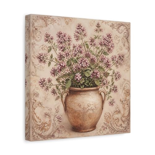 Toile vintage de vase violet pour créer une ambiance douce et nostalgique