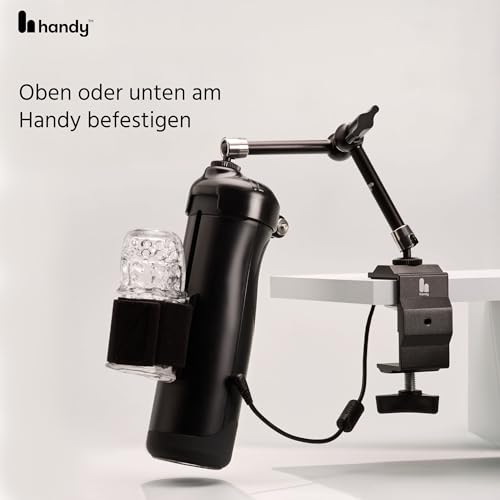 the handy handsfree cup - male masturbator attachment use with common camera and microphone stands sex toy mount adult toys for men