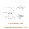 Bombilla De Microondas Led 1.5w luz del día Z187 Luz 240v Equivalente 20w Incandescente Luz Diurna Refrigerador Horno Campana Extractora EléCtrica Nevera Estufa campana lámpara 2 PCS #2