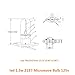 QLEE Led Filament Light 1.5w Z187 Microwave Bulb 125v 20w Equivalent Incandescent Lamps for Galanz Refrigerator Microwave Oven Electrical Range Hood Indicator Light (2 Pack, Z187 Base,5000K)