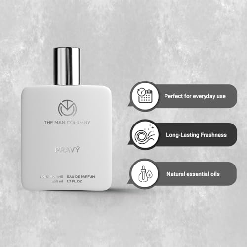 Image of The Man Company Pravy Perfume for Men - 50ml | Premium Long-Lasting Fragrance | EDP for Men (Eau De Parfum) | Gift for Him | Valentine gift Set for Boyfriend, Husband