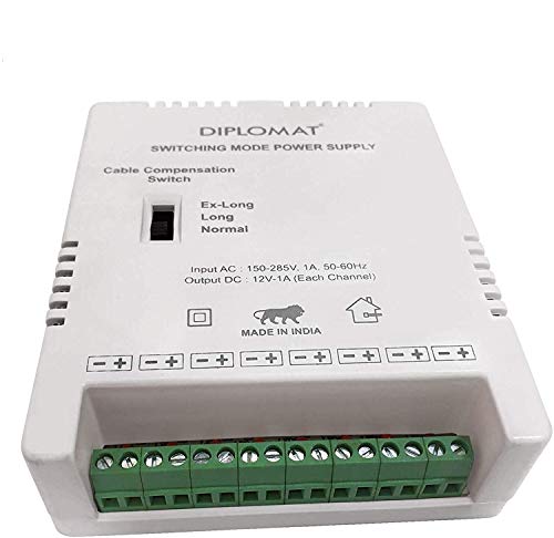 Image of Elove 8 Channel SMPS for CCTV Power Supply Adapter for up to 8 CCTV Cameras 12v SMPS with Multi Port for CCTV Security Bullet & Dome Camera Indoor or Outdoor Security Surveillance Cameras