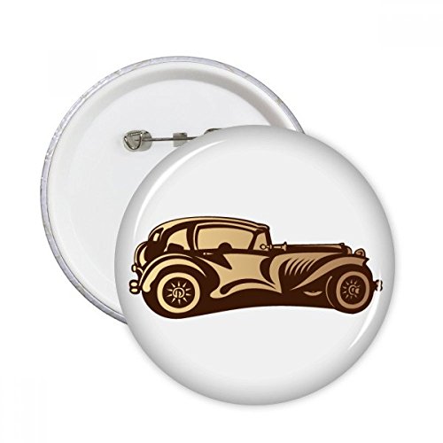 Pins badge bouton rond voitures marron classique XL veste sac décoration vêtement multicolore
