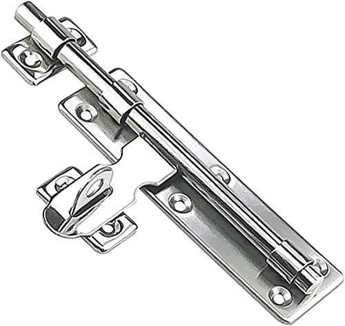 Cerradura Deslizante de Acero Inoxidable, Paquete de 2 pestillos de Barril de Acero Inoxidable for Puerta corrediza, Varios tamaños(8 Inches)