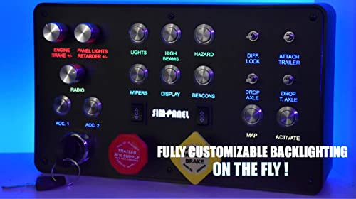 SIM-PANEL auxiliary Classic ATS/ETS2 Button Box for American Truck Simulator (ATS/ETS2 Button Box w/VESA Compatibility)