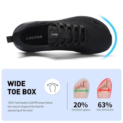 Image of Wide Toe Box Shoes Women Slip on Sneakers with Arch Support, Extra Wide Width Comfort Walking Shoes for Plantar Fasciitis, Zero Drop Cushion Tennis Gym Shoes
