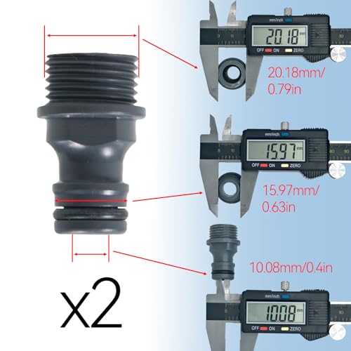 ZoeTekway Schlauchverbinder Gartenschlauch Kupplung Nippel 1/2 zoll Schlauchanschluss G1/2 Außengewinde für Wasserhahn Adapter (ABS-Kunststoff)