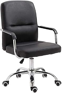 Boss Office Chair Boss Office Products Modern Executive Conference Chair,PU Leather Office Chair, in Line with Human Body CurveBlack