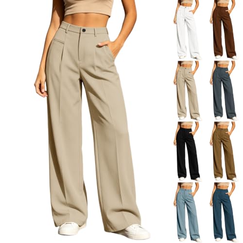 TERGHTP Wide Leg Dress Pants for Women High Waisted Business Casual Slacks - image 1