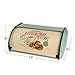 X459 Blue Metal Bread Box/Bin/kitchen Storage Containers/Home KitChen Gifts with Roll Top Lid