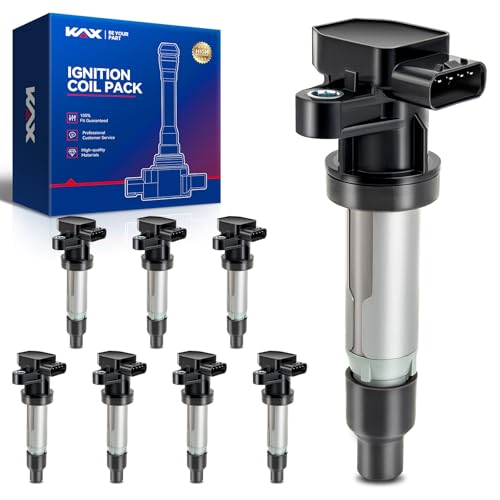 Image of KAX Pack of 8 UF543 Ignition Coil Set for Cadillac DTS 2007-2011, Buick Lucerne 2007-2011 4.6L, Cadillac STS 2007-2010 4.6L, 2007-2009 4.4L, SRX 2007-2009 4.6L, XLR 2007-2009, UF543