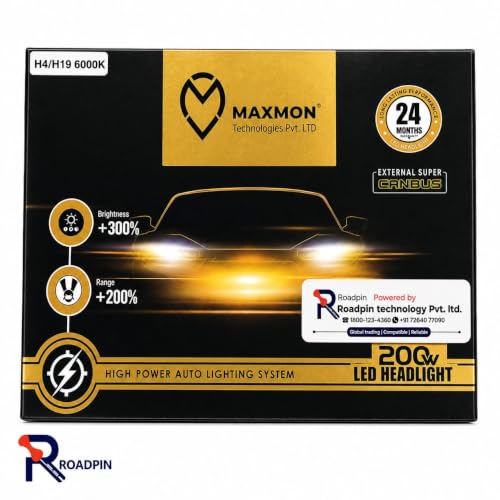 Image of LED Headlight Bulbs, 40000 Lumens, 6500K White, 400W, 9005 Size, Universal Fit, 2 Pack