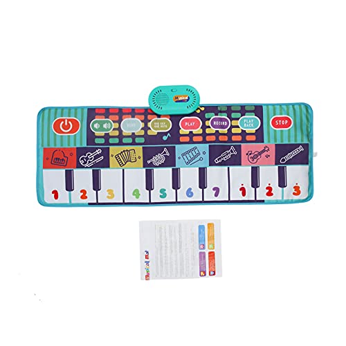 Tapete de música para Crianças, 39,4"x 14,2" Esteiras musicais, Crianças Piano Mat Tocar Toque Cobertor Teclado Playmat, Educacional Dança Esteira Aniversário Musical Brinquedos para Crianças(1)