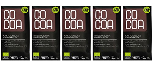 Raw Cocoa Bio Schokoladentafeln 5 x 50 g (Klassisch Bitter) Cover