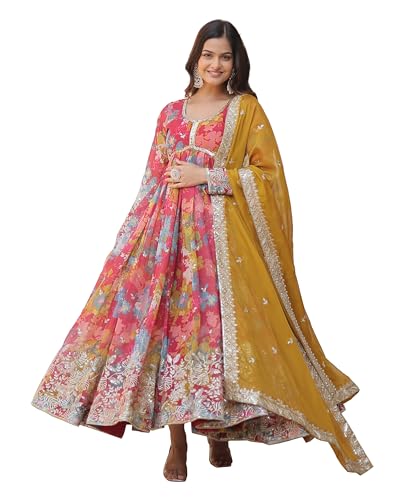 Image of Fashion Basket Georgette Anarkali Kurta for Women
