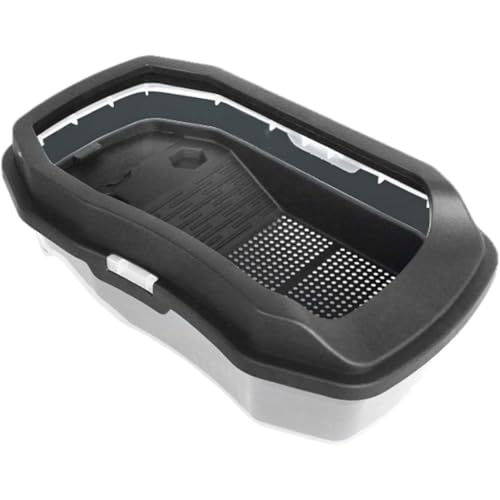 大サイズカメ亀類水槽飼育セット - 爬虫類繁殖ボックス・ニホントカゲ用ケース(脱走防止・滑り止め) - 休憩プラットフォーム付き 両生類対応 水族館風亀の楽園 (M,ブラック)