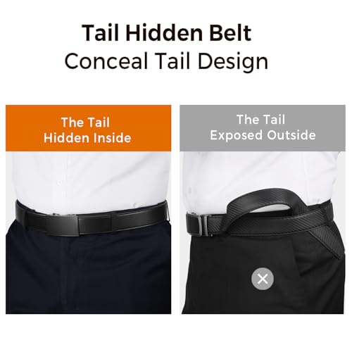 Zitahli Ratchet Belts for Men,Adjustable for Gift mens belt Leather For Dress and Casual Trim to Fit,Men's Accessories