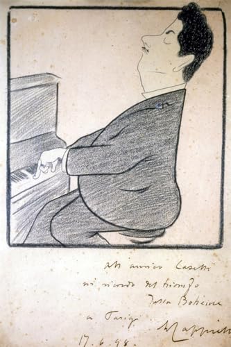 Art décoratif Giacomo Puccini portrait imprimé sur toile premium tableau de maître 60x90