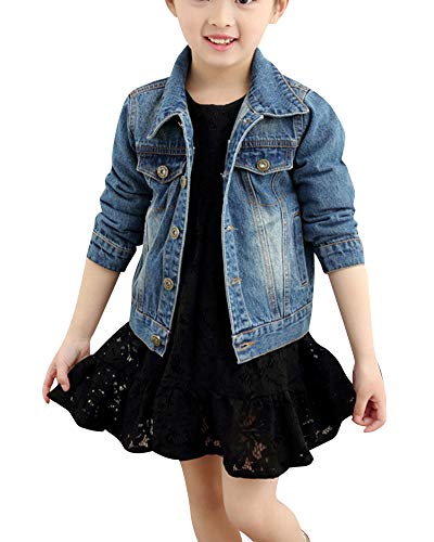 Yonglan Bambina/Ragazzi Giacca di Jeans Primavera