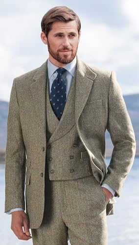 HerringboneTweed Tweed Suits for Men Slim Fit 3 Piece Suit Wool Suits 1920s Wedding Suits2