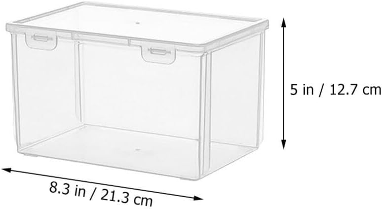 Kichvoe Transparent Food Grade Bread Loaf Storage Box 8.38X5.78X5.00In Clear Plastic Container with Airtight Lid for Kitchen Counter Fresh Bread Keeper and Organization