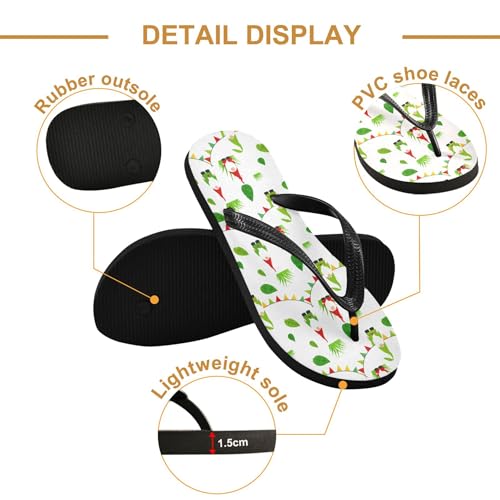 Burbuja Garden Gnomes Flip Flops for Women Men, Soft Thong Sandals Rubber Slippers for Pool Beach Essentials3
