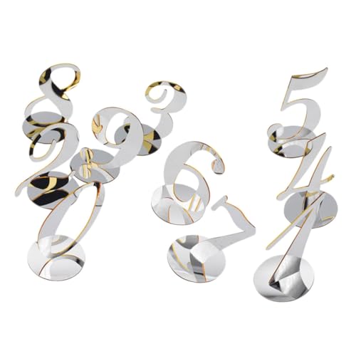 OFFSCH Acrylic Table Number Signs Set of 10 Wedding Seat Number Signs Banquet Table for Events