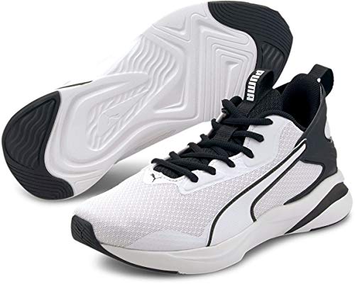 PUMA PUMA unisex-child Softride Rift Sneaker, White Black, 5.5 Big Kid