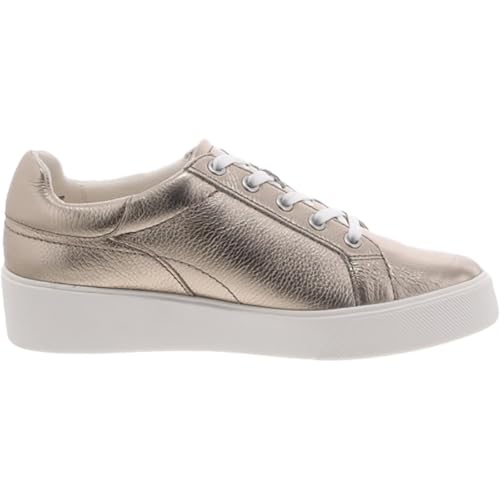 Image of 27 Edit Womens Marisol Textured Casual and Fashion Sneakers Gold 8 Medium (B,M)
