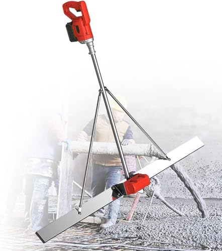 HSOYGE - Kit vibrador para solado de hormigón, herramienta de acabado de hormigón, regla de nivelación de hormigón, máquina vibratoria para acabado de hormigón inalámbrico