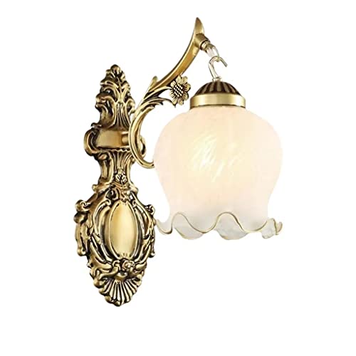 Xwyun 壁掛け照明 現代 錬鉄製 ブラケットライト レトロ風 玄関灯 ポーチライト アメリカンな雰囲気のリビングルーム ベッドルーム キッチンウォールランプ LED対応 E26(30×25cm) (A)のサムネイル