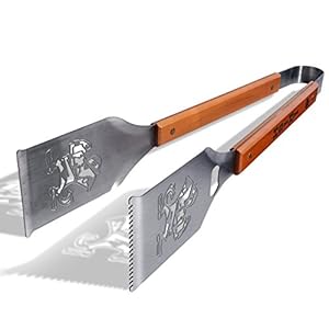 NCAA Notre Dame Fighting Irish Grill-A-Tong Stainless Steel BBQ Tongs, Notre Dame Leprechaun