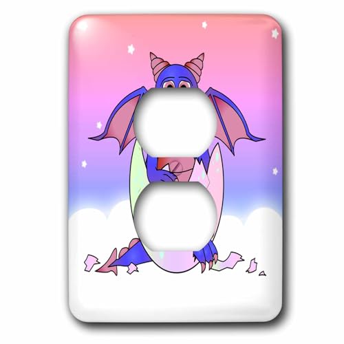 Baby dragon violet œuf craquelé 3dRose lsp_25409_6 cadeau de naissance