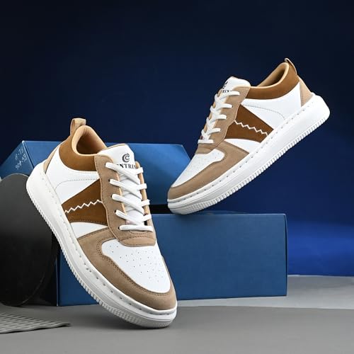 Image of Centrino Minimal Sneakers for Man | Shoes for Men Casual Stylish | Lightweight Lace-Up Canvas Walking Shoes | Cushioned Insole | Breathable Comfortable Anti-Skid | Mens Sneaker Shoes for Everyday Wear (9586)