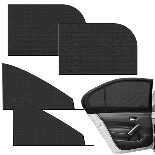 Sonnenschutz Auto Baby, 4 Stück Sonnenschutz Auto mit UV Schutz, Universal Passend für Die Meisten Autos(Schwarz) Sonnenschutz Auto Baby, 4 Stück Sonnenschutz Auto mit UV Schutz, Universal Passend für Die Meisten Autos(Schwarz)