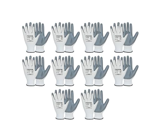 FRONTIER FT408 Nitrile Coated Work Safety Gloves for Men| Du...