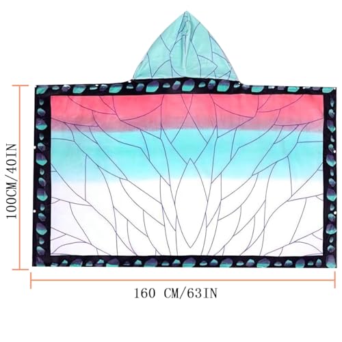 Juejuezi Hooded Wearable Blanket Hoodie Throw Blanket Cloak Cosplay Costume Shawl Wrap Nap Quilt 160x100 cm/63x40in2