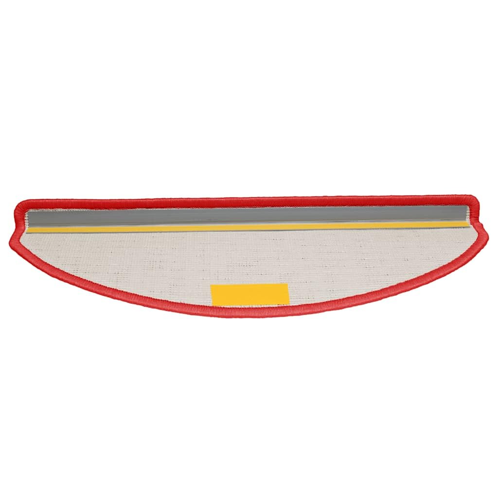 Tomostar Lot de 15 Marchettes d'escalier, Tapis d'escalier Autocollant Tapis pour Marche Protection d'escalier 15 pcs 65 x 21 x 4 cm Rouge Demi-Rond Grand