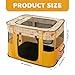 Xoeryoy Cat Playpen Carrot Pattern Foldable Enclosed Oxford Kitten Playpen with Zippered Door, Fiberglass Support & Breathable Mesh for Indoor Cat, Parturition, Rest, L # &&