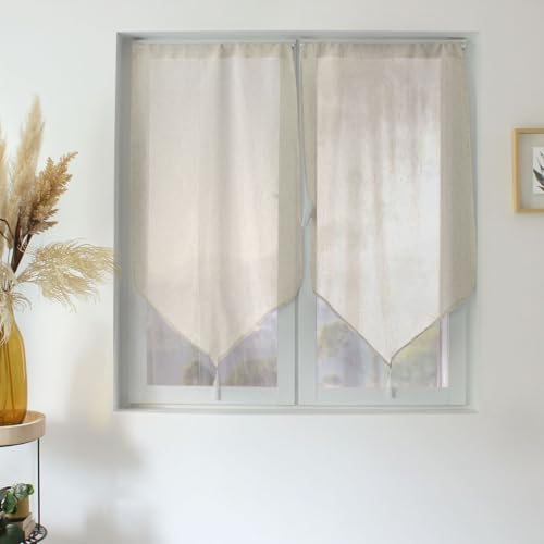 Paris Prix Paire de Voilages à Pointes Louna 60x90cm Écru