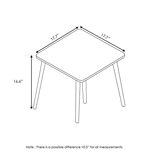Image of Furinno Small End Table, Square, Oak