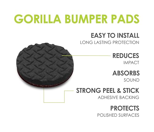 Image of Slipstick GorillaBumperPads Premium 1 /2 inch Rounds Adhesive Non Slip Pads /Bumpers (64 Gripper Dots) Perfect Grips for Small Items /Decor, Cabinet Stoppers, Drawer /Door Bumpers, Glass /Picture Frame Pads