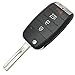 4 Buttons Folding Replacement Key Fob Cover Case fit for Kia 2014-2020 Optima Sorento Sportage Rio Soul 2018 Forte Carens Keyless Entry Key Fob Shell (1)