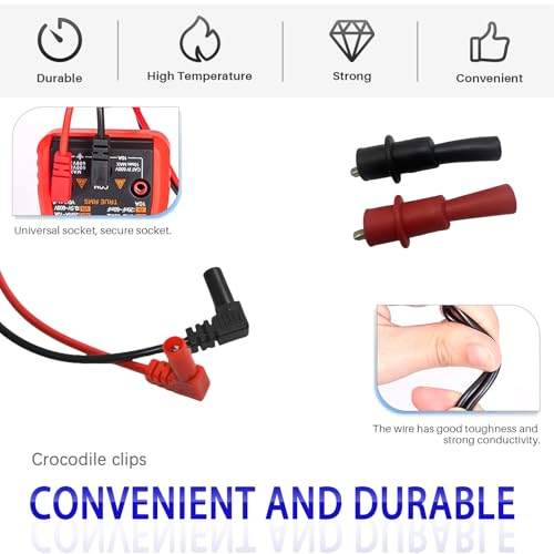 Image of Multimeter Leads, 1000V 10A Meter Leads & Gold-Plated Needle Multimeter Probes(2PCS) (2)