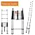 Aluminum Telescoping Ladder with 2 Hooks - 16.4ft Folding Ladder, 12 Steps, 330lbs Load Capacity, Easy to Store and Portable for Home and Attic