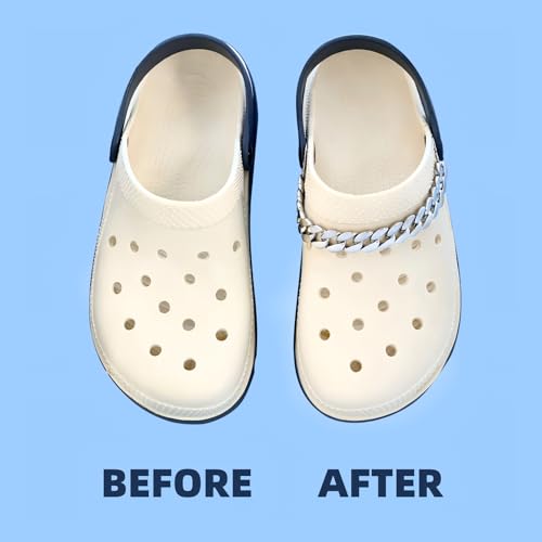 Image of Bling Shoe Chains For Adults Women Men Teens Girls Boys, Rhinestone Chain Shoe Charms For Clog Sandals,Shoe Decoration Accessories For Birthday Gifts Party Favors
