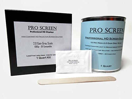 Pro Screen HD Projection/Projector Screen Paint 1080P Full HD Quality - 1 Quart Kit
