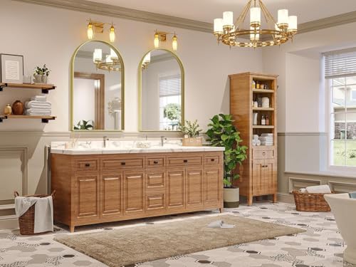 Brightify Arched Mirror, Arched Wall Mirror, 24 x 40 Inch Gold Arch Mirror, Metal Frame Gold Bathroom Mirror, Arched Top Bathroom Vanity Mirror for Living Room Bedroom Mantel Entryway Hallways by Brightify - Image 2